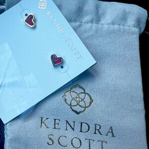 Kendra Scott heart stud earrings